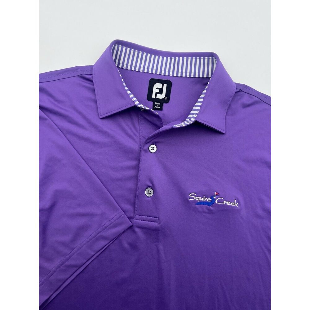 FootJoy Polo Shirt‎ Adult Large Purple Golf FJ Performance Squire Creek Mens